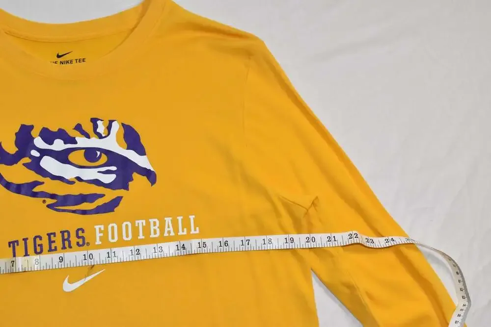 Nike LSU Tigers Dri-FIT Long Sleeve Gold T-Shirt Size L (1041)